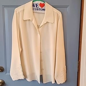 Cream blouse, size 1x